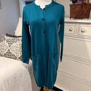 J. Jill Teal 3/4 Length Cardigan